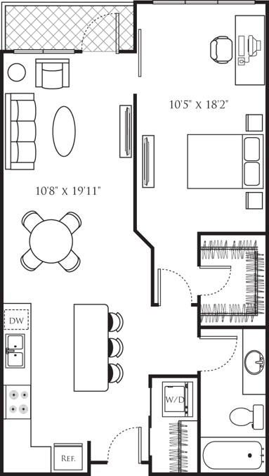 Floor plan layout diagram for A42 Premium